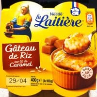 Gâteau de riz sur lit de caramel