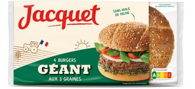 Hamburger Géant graines x4 330g