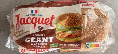 4 Pains burger géant à la farine complète