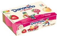 Danonino aux fruits fraise framboise abricot 100 g x 6