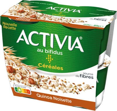 Activia bifidus cereales quinoa noisette 120 g x 4