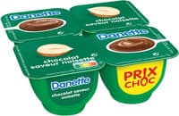 Danette saveur chocolat noisette 125 g x 4 prix choc