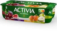 Activia fruits 125 g x 8 abricot - poire - figue - cerise