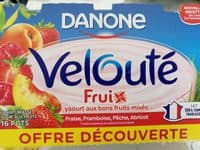 Velouté Fruix Fraise, Framboise, Pêche, Abricot
