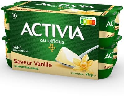 Activia bifidus saveur vanille sans arome artificielle 125 g x16