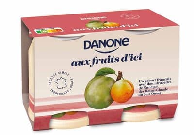 Danone aux fruits d'ici fruits jaunes 145 g x 2