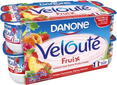 Danone veloute fruix panache 125 g x 16