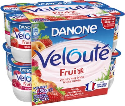 Danone veloute fruix panache 125 g x 12