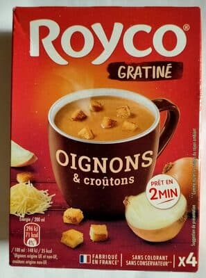 Gratinée oignons et croûtons