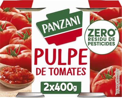 Panzani pulpe fine zero residu de pesticide 2x400g