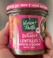 Lentilles compotee oignons carottes persil