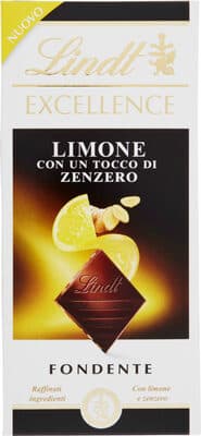 Lindt chocolate negro Limon con Gengibre con amandes