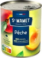 Pêches avec jus naturel