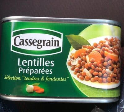 Cassegrain lentilles cuisinées 1/2x2