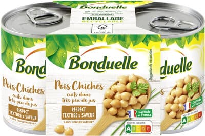 Pois chiches très peu de jus 1/4x2