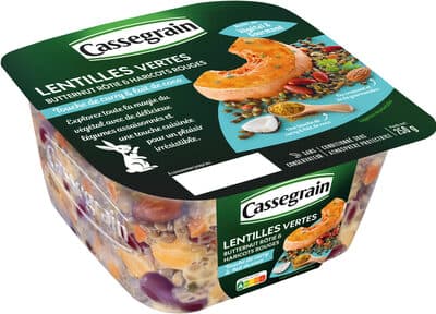 Lentilles vertes butternut rôtie et haricots rouges