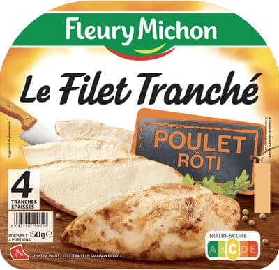 FILET TRANCHE DE POULET ROTI - 4 Tr.
