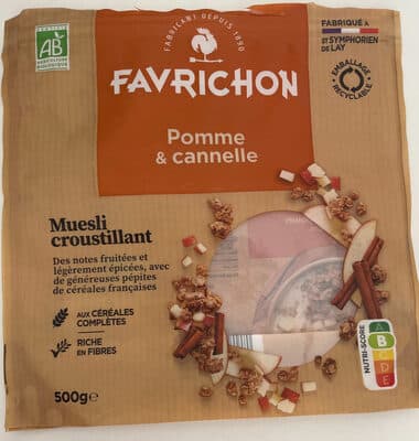 Muesli croustillant pomme et cannelle