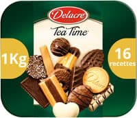 Biscuits à Thé DELACRE Tea Time Assortiment Boite Métal - 1kg