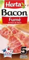 HERTA bacon grandes tranches x5 - 100g