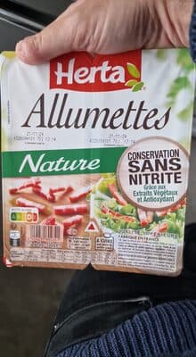 HERTA Allumettes nature conservation sans nitrite - 2x75g