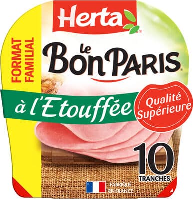 HERTA LE BON PARIS Jambon à l'étouffée x10 -425g