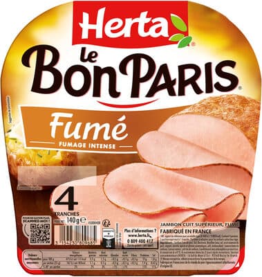 HERTA LE BON PARIS Jambon fumé x4 - 140g