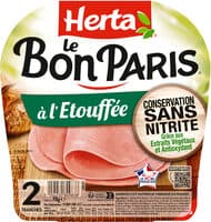 HERTA LE BON PARIS Jambon conservation sans nitrite x2 - 70g