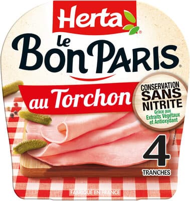 HERTA LE BON PARIS Jambon au Torchon sans nitrite x4 - 140g