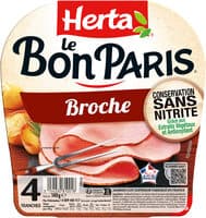 HERTA LE BON PARIS Jambon à la Broche sans nitrite x4 - 140g