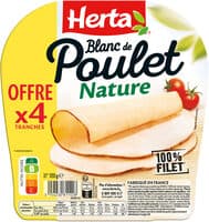 HERTA Blanc de Poulet Nature x4 120g