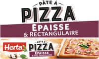 HERTA Pâte à Pizza Epaisse et Rectangulaire 540g