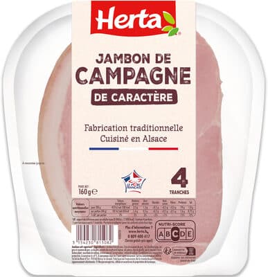 HERTA Jambon Campagne x4 -160g