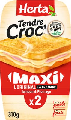 HERTA Croque-Monsieur Maxi jambon fromage CSNx2 310G