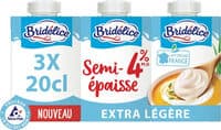 Crème UHT Semi-Épaisse Extra Légère 4% MG