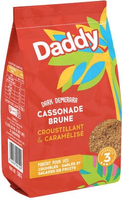 Cassonade pure canne dark demerara sachet daddy 500g