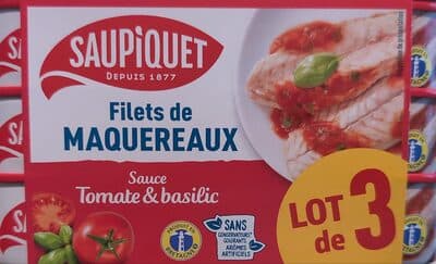 Filets de Maquereaux à la sauce Tomate et Basilic