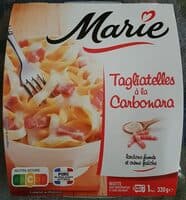 Tagliatelles à la Carbonara lardons fumés et crème fraîche