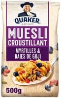 Quaker Muesli Croustillant Myrtilles & baies de goji