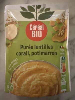 Purée lentilles corail, potimarron