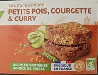 Les Tendres Carrés blé, petits pois, courgette & curry