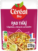 céréales et légumes, façon pad thaï, bio