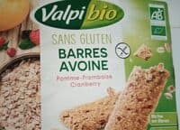 Barre avoine pomme framboise cranberry sans gluten