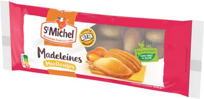 St michel - madeleines moelleuses nature x32 sachets individuels - le paquet de 800g