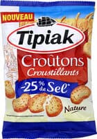 Croutons croustillants, nature –25% de sel