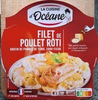 Filet de Poulet Gratin pommes de terre chou-fleur