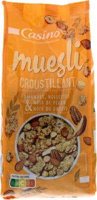 Muesli croustillant - Amandes, Noisettes, Noix de Pécan, Noix du Brésil