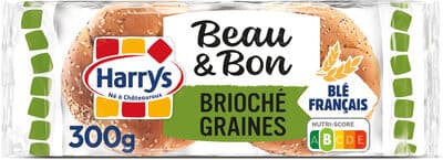 HARRYS PAIN BURGER BRIOCHÉ AUX GRAINES X4 Burger Beau & Bon Brioche met Granen