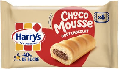 Goûter moelleux fourrés chocolat choco mousse moins de sucres 280g x8
