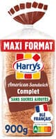 Pain de mie american sandwich complet sans sucres ajoutés maxi 900g